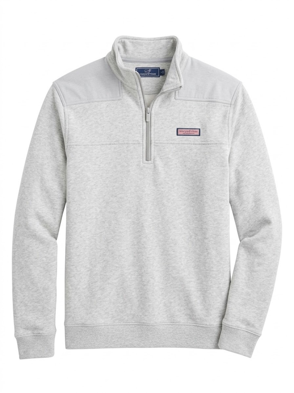 Vineyard Vines Women's Light Heather Gray Quarter-Zip Pullover